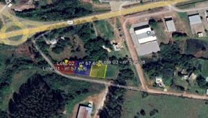 Lotes 01, 02 e 03, situados à Avenida Aparício Mariense, Atalaia, Município de Santiago - RS.