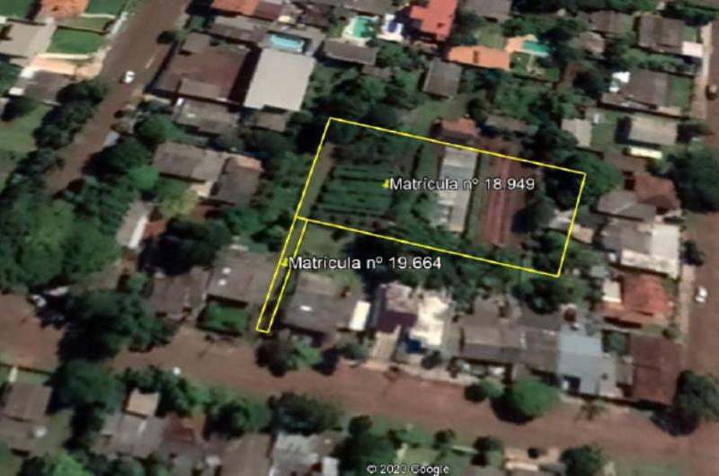 Terreno urbano, com uma construção não averbada, da quadra nº 117, São Luiz Gonzaga RS